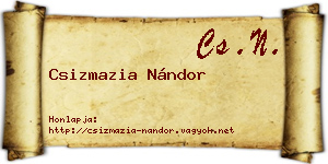 Csizmazia Nándor névjegykártya