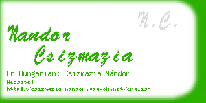 nandor csizmazia business card