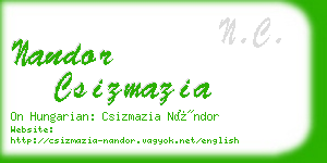 nandor csizmazia business card